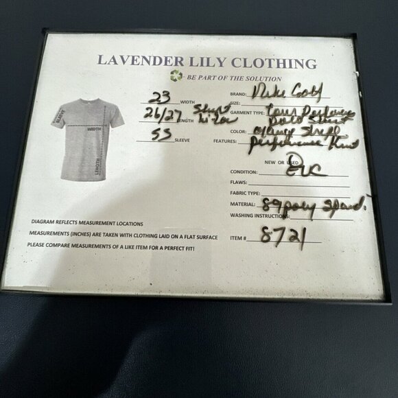 Nike Golf Tour Performance Women's L Polo Shirt Orange Striped EUC - Picture 16 of 16